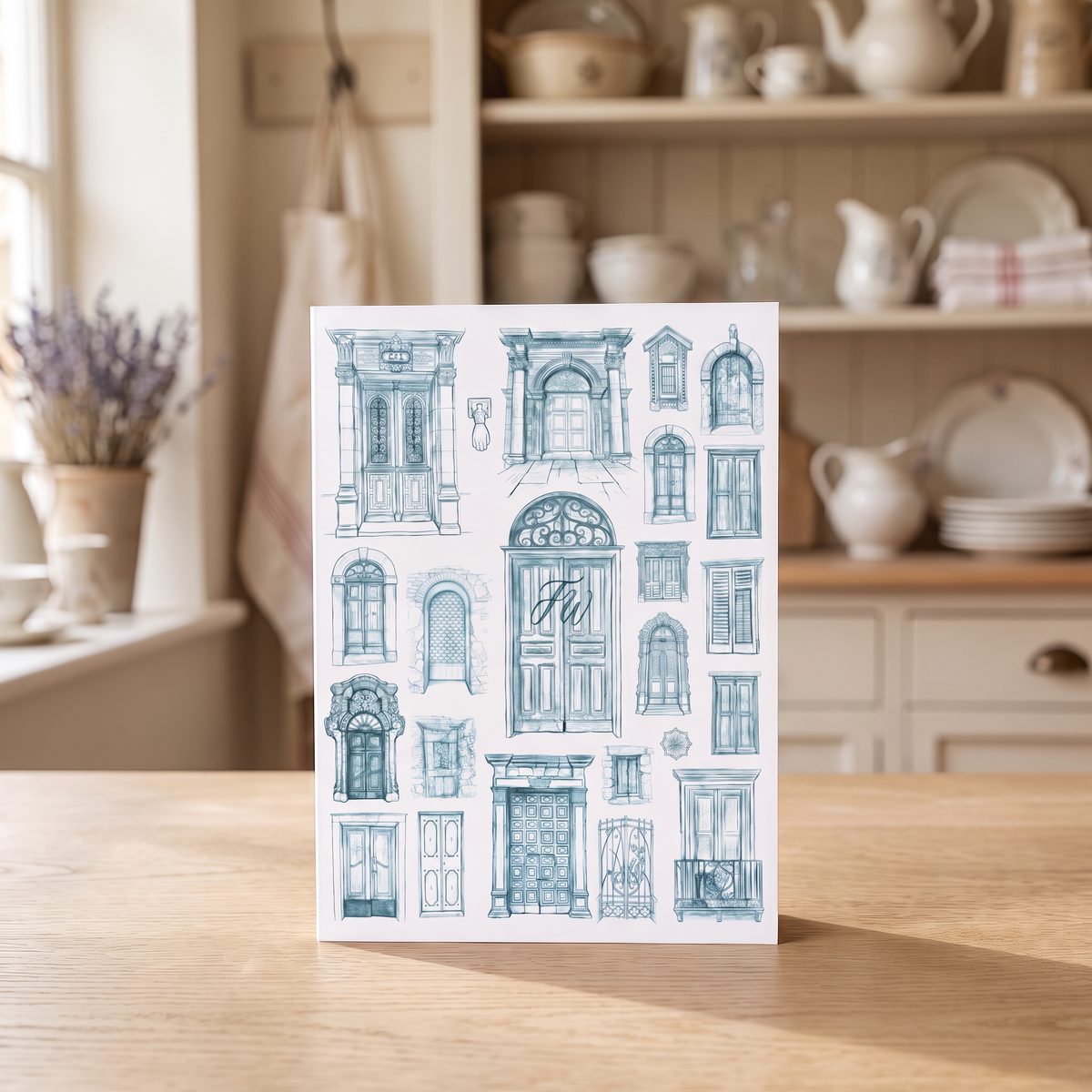 Five New Greetings Cards and a French Door Tote Bag