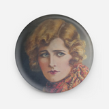 Heather Button Badge