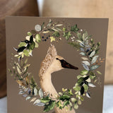 Sage Swan Wreath Greeting Card