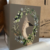 Sage Swan Wreath Greeting Card