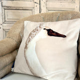 Swan Velvet Cushion