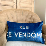 Rue de Vendome Velvet Cushion